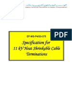 EP-MS-P4-S3-075 - 11kV Heat Shrinkable Cable Terminations - KM Material..