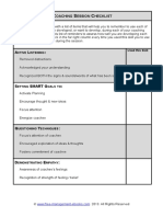 Fme Coaching Session Checklist