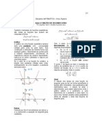 Matemática - Apostila Álgebra - Aula 04 - Funções de Segundo Grau