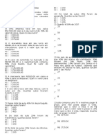 Atividade de Matemática Porcentagem