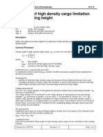 Approval of High Density Cargo Limitation On Max Filling Height