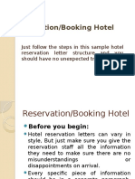 Reservation/Booking Hotel