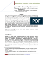 Obstacles and Implementation of Accounting Software System in Small Medium Enterprises (SMEs) : Case of South Asian Perspective.