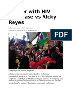 Worker With HIV Wins Case Vs Ricky Reyes