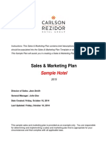 Sales Marketing Plan Sample