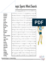 Olympic Sports Word Search 0