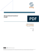 Strong Interest Inventory Profile: Scott Salsman