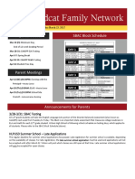 Wildcat Family Network XXS: Important Dates SBAC Block Schedule