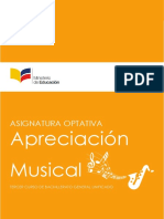 Asignatura Optativa Apreciacion Musical ECA 3BGU