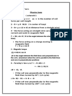 Physics Laws 2nd Term (Midterm Only)