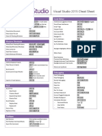 Visual Studio 2015 Cheat Sheet PDF