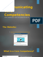 Communicating Core Competencies: Core Competency Chat For Grade 8S and 9S