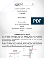 Course Number: Me 323 Fluid Mechanics II 3 Credit Hour: Boundary Layer