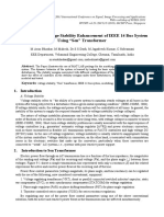 Modelling and Voltage Stability Enhancement of IEEE 14 Bus System Using "Sen" Transformer