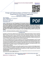 Design and Implementation of Hybrid Test Automation Framework For Web Based Application