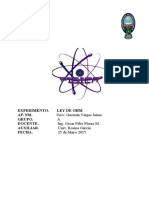 Ley de Ohm Informe FIS 102