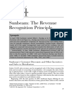 Case 1.4 Sunbeam The Revenue Recognition Principle