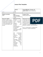 UNT Lesson Plan Template