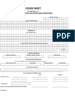 Cover Sheet For Application at Company Registration and Monitoring Department