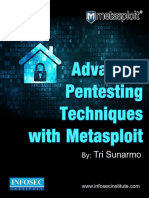 Advanced Pentesting Techniques With Metasploit