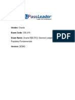 Vendor: Oracle Exam Code: 1Z0-215 Exam Name: Oracle EBS R12: General Ledger and