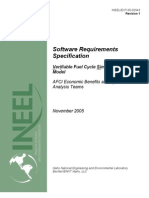 Software Requirements Specification: Verifiable Fuel Cycle Simulation (VISION) Model