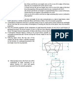 A Pentagonal Prism 25mm Sides of Base and 60 MM Axis Length Rests On HP On One of Its Edges of The Base