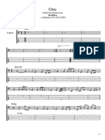 Metallica One Bass Tab PDF