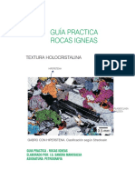 Tabla de Clasificación de Rocas Ígneas - HUANG-Descripción Macroscopica