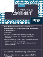 Subject Verb Agreement