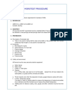 Hydrotest Procedure