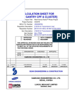 Calculation Sheet For Gantry CPF & Cluster Rev.0 (8015-0151-82-Po-45-0009-9784-S03-12054)