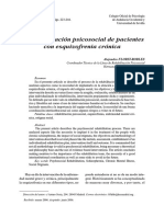 La Rehabilitación Psicosocial de Pacientes Con Esquizofrenia Crónica