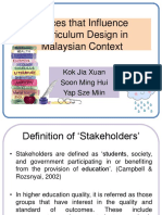 Forces That Influence Curriculum Design in Malaysian Context