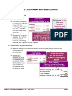 Chapter 2: Accounting For Transactions: I. Financial Statements A. Income Statement