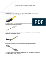 Meaning and Pictures of Simple Farm Tools