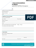 NLA Application For Accommodation Form