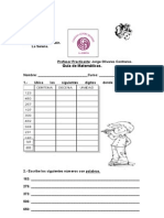 Guía de La Carta, Adición y Escritura de Números Hasta El 600 y Relieve