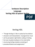 Using Hardware Description Language Verilog HDL & System Verilog