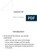 Lecture 9 Option Strategies