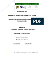 Reporte de Maquinaria Unidad 2 PDF