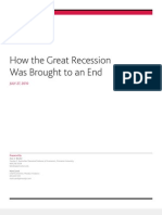 Government Role in Ending The Great Recession