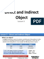 Lesson 3 - Direct and Indirect Object