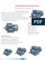 Single Phase Dual Capacitor Electric Motor