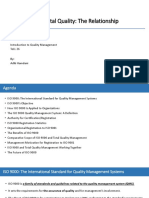 Iso 9000 and Total Quality: The Relationship: Introduction To Quality Management Tell 26