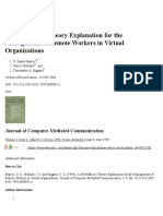 A Self-Efficacy Theory Explanation For The Management of Remote Workers in Virtual Organizations - Staples - 2006 - Journal of Computer-Mediated Communication - Wiley Online Library PDF