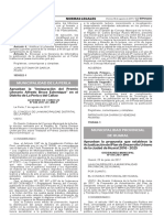 Aprueban La Propuesta Que Establece La Actualización Del Plan de Desarrollo Urbano de La Ciudad de Huaral 2016 - 2025