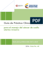 GPC Manejo Del Cáncer de Cuello Uterino Invasivo