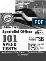 Specialist Officer 101 Speed Tests - Disha Experts