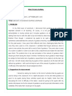 Practicum Journal Practicum Week: 3 DATE: 15 Title: Amount of Guidance During Learning 1. Problem